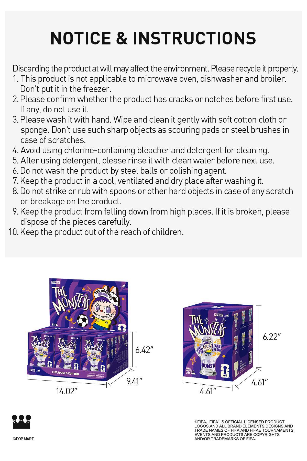 [POP NOW]THE MONSTERS × FIFA SERIES-Glass Cup Blind Box POP MART