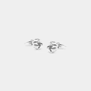 Knotted Silver Cufflinks
