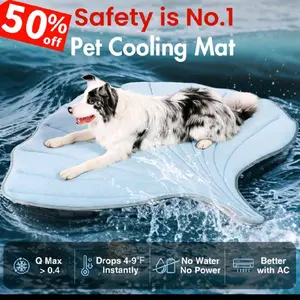 Vagascape Pet Cooling Mat Q Max 0.4 Instant 4-9°F Drop No Water Needed AC Enhanced Safety First Cooling Blanket for Dogs