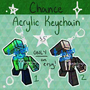 forsaken chance / alien chance 3.5 inch acrylic keychain