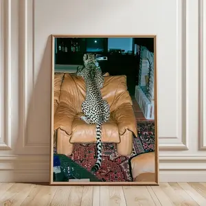 Cheetah Photography, Stylish Cheetah Poster, Vintage Photography Art Print, Fashion Wall Print, Leopard Print, Chic Print, Exotic Animals Poster (UNFRAMED) Decoration