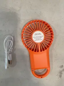 800mAh portable mini fan for outdoor hiking with snap-on design Rainbow light
