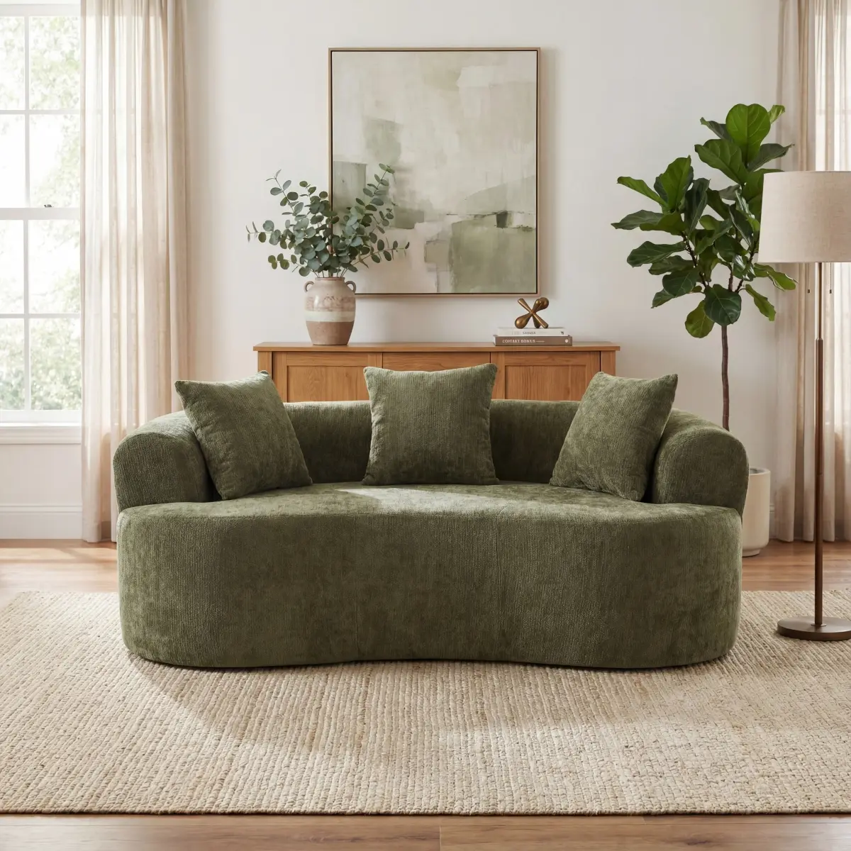 Green + Foam+Spring + Foam + 3 Seat