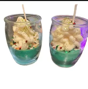 Set of Sugar Cookie Christmas dessert candles.