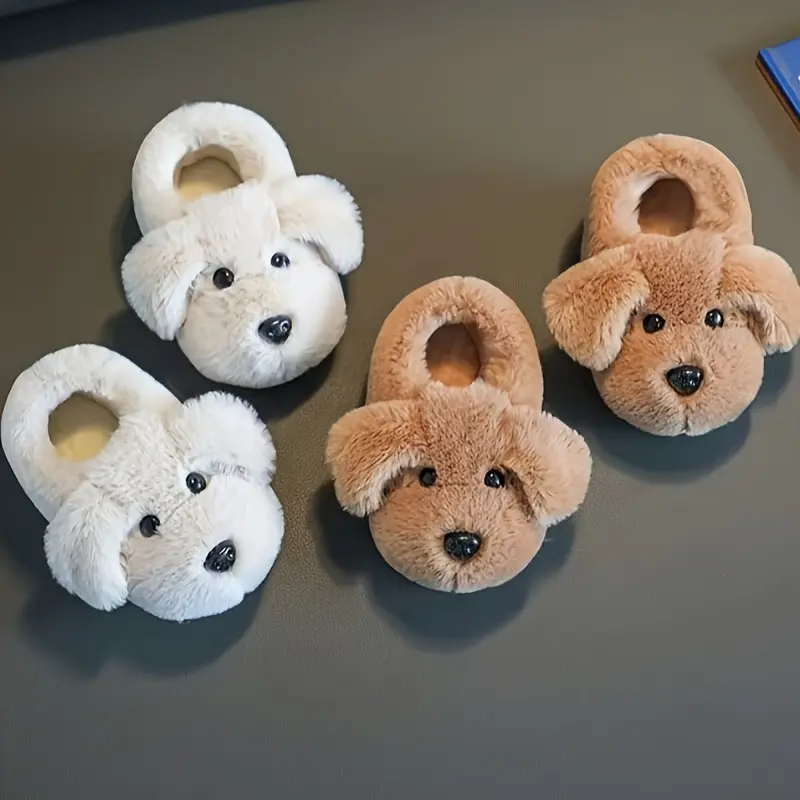 NewYoungsters Child Size Cartoon Plush Animal Slippers - Cute, Comfortable Kids' Footwear for Boys and Girls, New Autumn-Winter Models, Cartoon Slippers