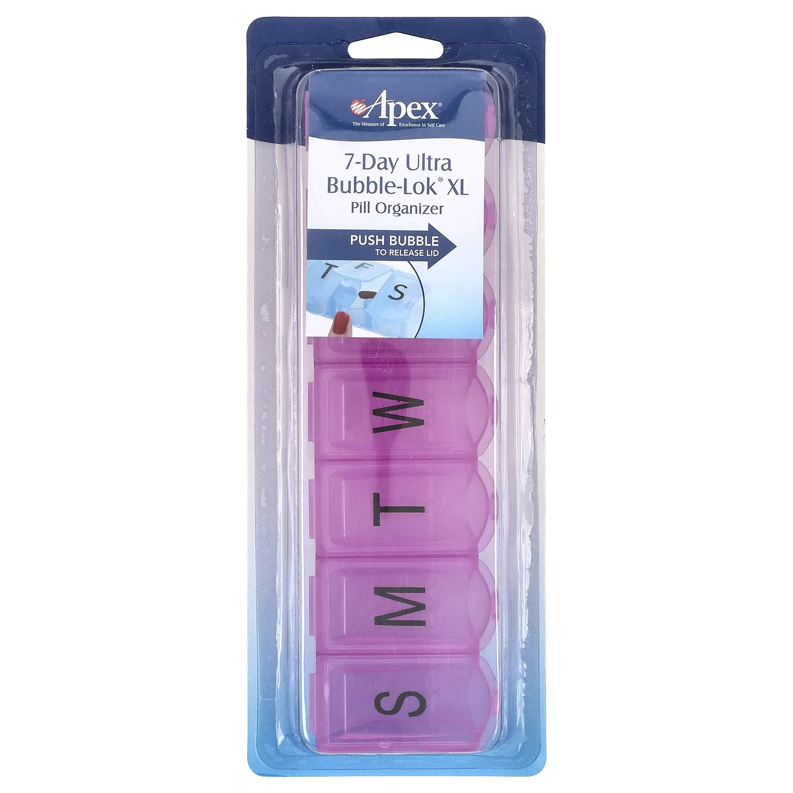 Apex 7-Day Ultra Bubble-Lok Pill Organizer, XL, 1 Pill Case Apex 7-Day Ultra Bubble-Lok Pill Organizer, XL, 1 Pill Case