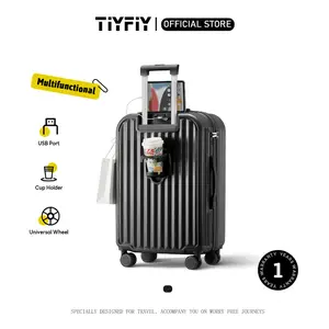 TIYFIY  3/4-Piece Expandable Luggage Set, ABS Suitcase Set with Dual Spinner Wheels, TSA-Approved Hard-Shell Durable Travel Bag Luggage Set (14/20/24/28 Inches) Back-to-School Gift portable suitcase chelley USB Charging Port Set with USB Port