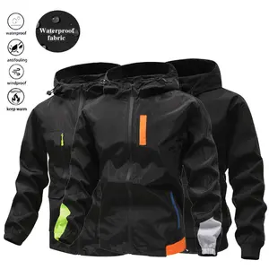 Men's Waterproof & Windproof Twill Jacket - Stain-Resistant Denim-Style Coat for Cold Weather Winter Western Attire & Outdoor Styling