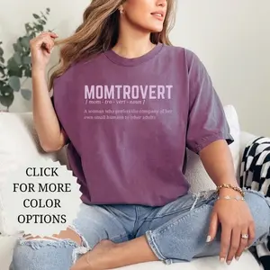 Momtrovert T-shirt, mom life, mama era shirt, gift for mom, mothers day gift, comfort colors, oversized mom shirt, antisocial moms club