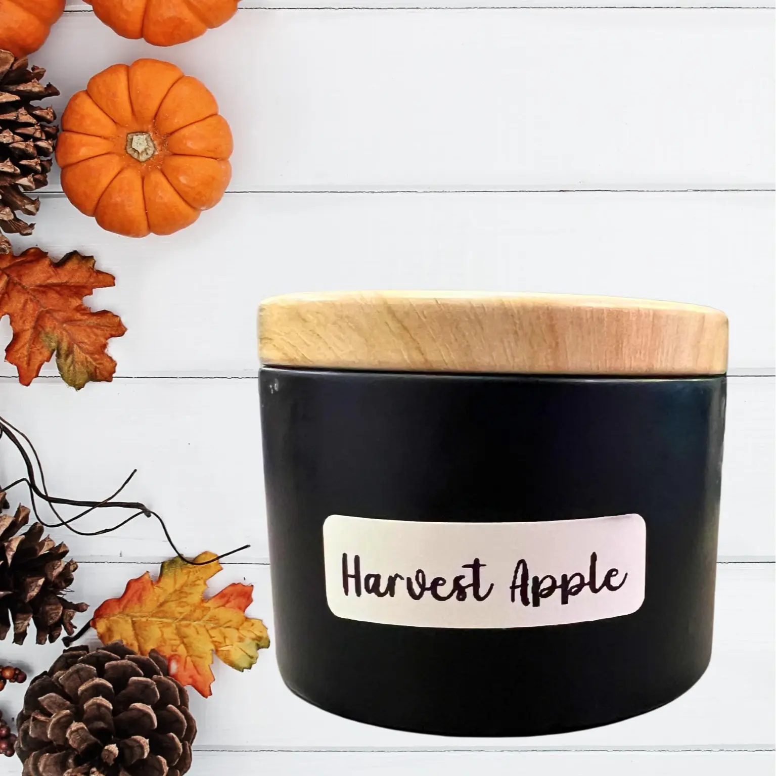 Harvest Apple Healthy Therapeutic Aromatherapy Essential oil Candle, 100% Beeswax, Decor, Gift, Wood Wick, Coconut oil, Ornaments Freshener Decoration
