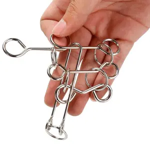 Wire Metal Puzzles Inteligencia Casse Tete IQ Games Adults Kids Disentanglement Iron Link Unlock Interlock Juegos De Ingenio