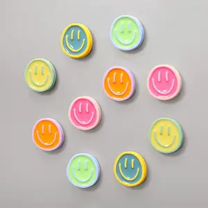 Colorful Smile Face Fridge Magnet, 10pcs/set Cute Decorative Magnet, Decoration for Kitchen, Office, Whiteboard, Locker, Cabinet & Dishwasher