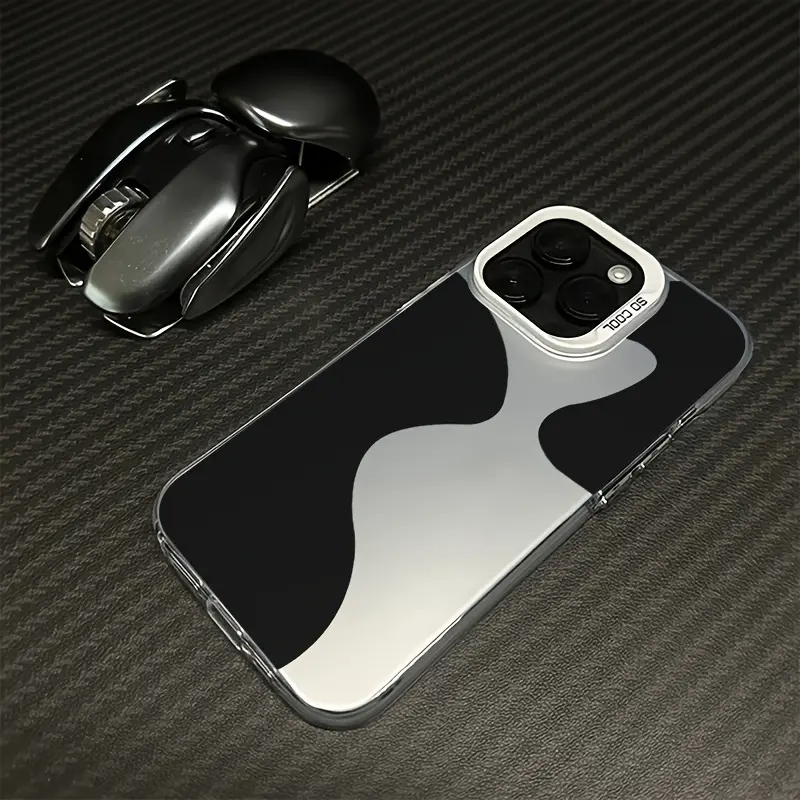 Irregular Milk Cow Pattern Anti-Yellow Silicone iPhone Case - Anti-Scratch, Shockproof, Durable Casing for iPhone 18,17,16 E Pro Max,16 Plus,15 Plus,14,13,12,11,Air - Handheld Smartphone Cellphone Daily Protection Accessory