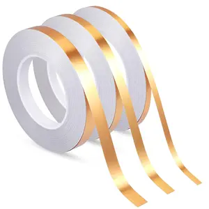 3 Sizes Gold Tape, Self Adhesive Polyester Film Tape, Gold Washi Tape for Car Furniture Graphic Arts Decor, 55 yds