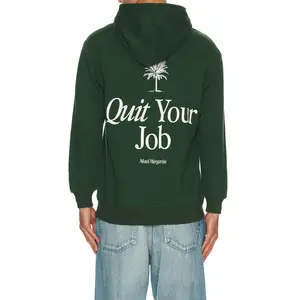 Motel Margarita Quit Your Job Hoodie in Forest Unisex