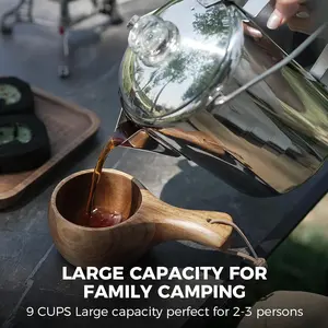KingCamp Percolator Coffee Pot Campfire Coffee Boiler Kettle 304 Stainless Steel with Wood Handle for Outdoor Camping Cookware, Cabin, RV, Kitchen, Hunting & Backpacking, NO Aluminum or Plastic 9 Cup Adjustable Folding Cot Mattress Swivel Headrest Chair