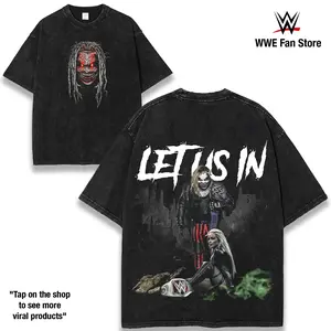 Halloween 2026 WWE The Fiend Bray Wyatt & Liv Morgan Graphic Tee Vintage Wash 230GSM Cotton Shirt Premium Wrestling Horror Tribute Unisex Men Top Streetwear Celebrating Championship Legacy Dark Persona Iconic Rivalries Collector Fan Gift