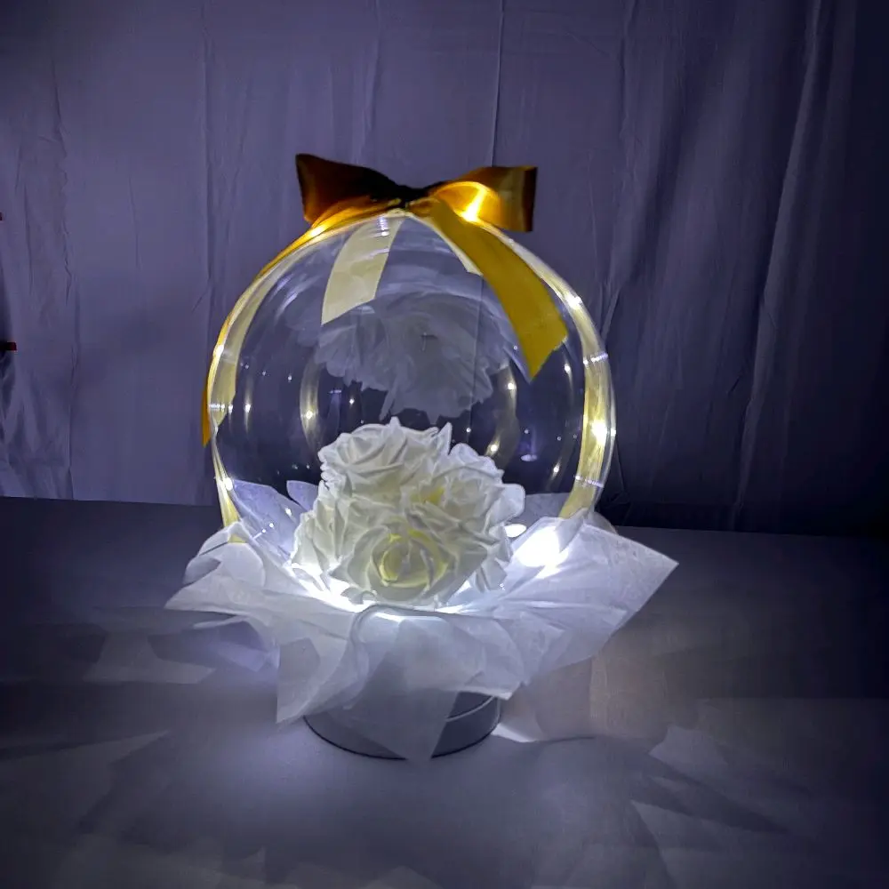 "Whispers of Gold" Flower Bouquet Balloon Centerpiece Decorative Decor Gift Plants