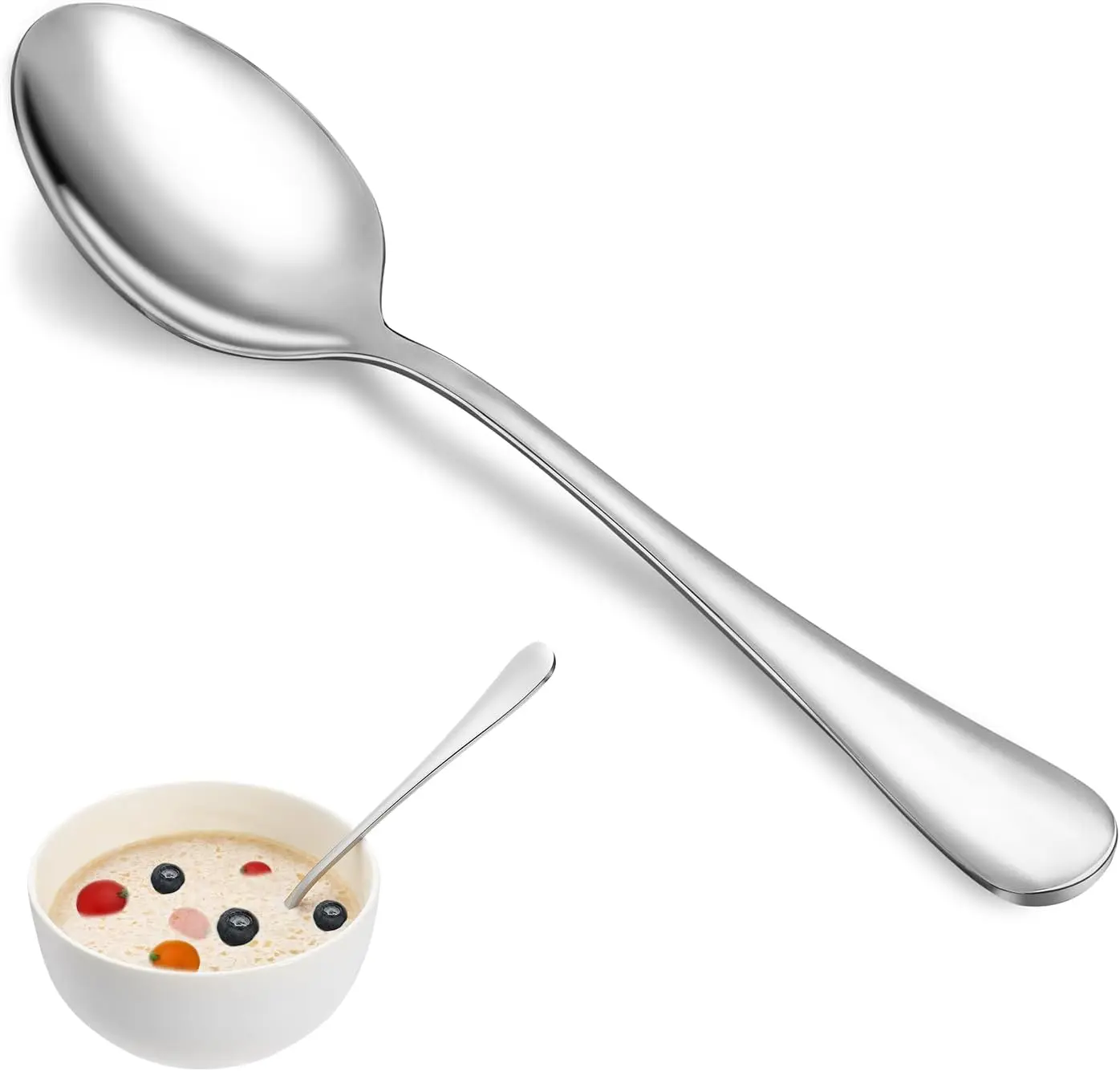 Premium 16-Pcs Dinner Spoon Set | 7.3” Stainless Steel Tablespoons, Durable & Dishwasher Safe, Perfect for Home & Restaurant Use Cutlery Tableware