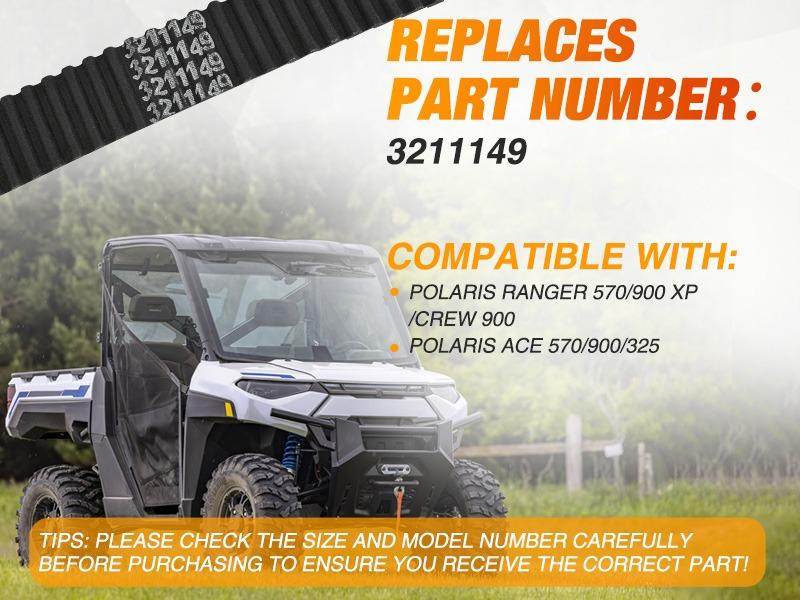 Nilight Drive Belt 3211149 Replacement for Polaris Ranger Extreme Badass CVT Drive Belt Fit for 2013-2019 Polaris Ranger XP 900 1000, 570, Crew 900 ACE 325 Models and More, EPS, Premium, Deluxe,1 Pack