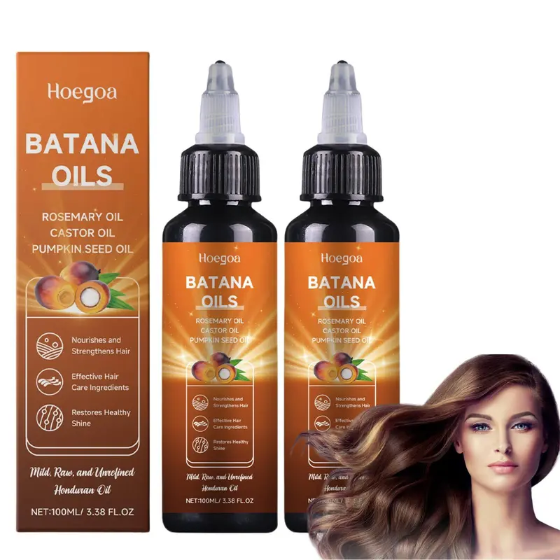 Batana Oil for Hair, 2 Counts/set Nourish & Strengthen Follicles, Soften & Thicken Hair, Promote Lustrous & Silky Locks, Natural Nourishing Hair Care Solution, Hair Growth Oils
