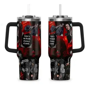 2026 Bad Omens Do You Feel Love Tumbler With Handle, Noah Sebastian Tour Insulated Travel Mug 40oz, Metal Core Alternative Gift Mug