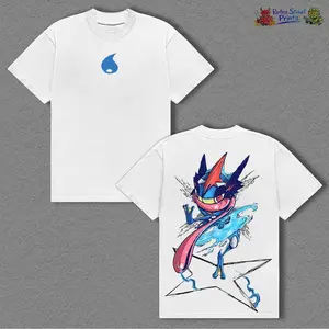 Greninja Vintage T-Shirt Oversized Anime Graphic Tee 2-Sided Heavy Cotton Unisex Streetwear, Black Bull Aesthetic Manga Merch, Gift For Anime Fans