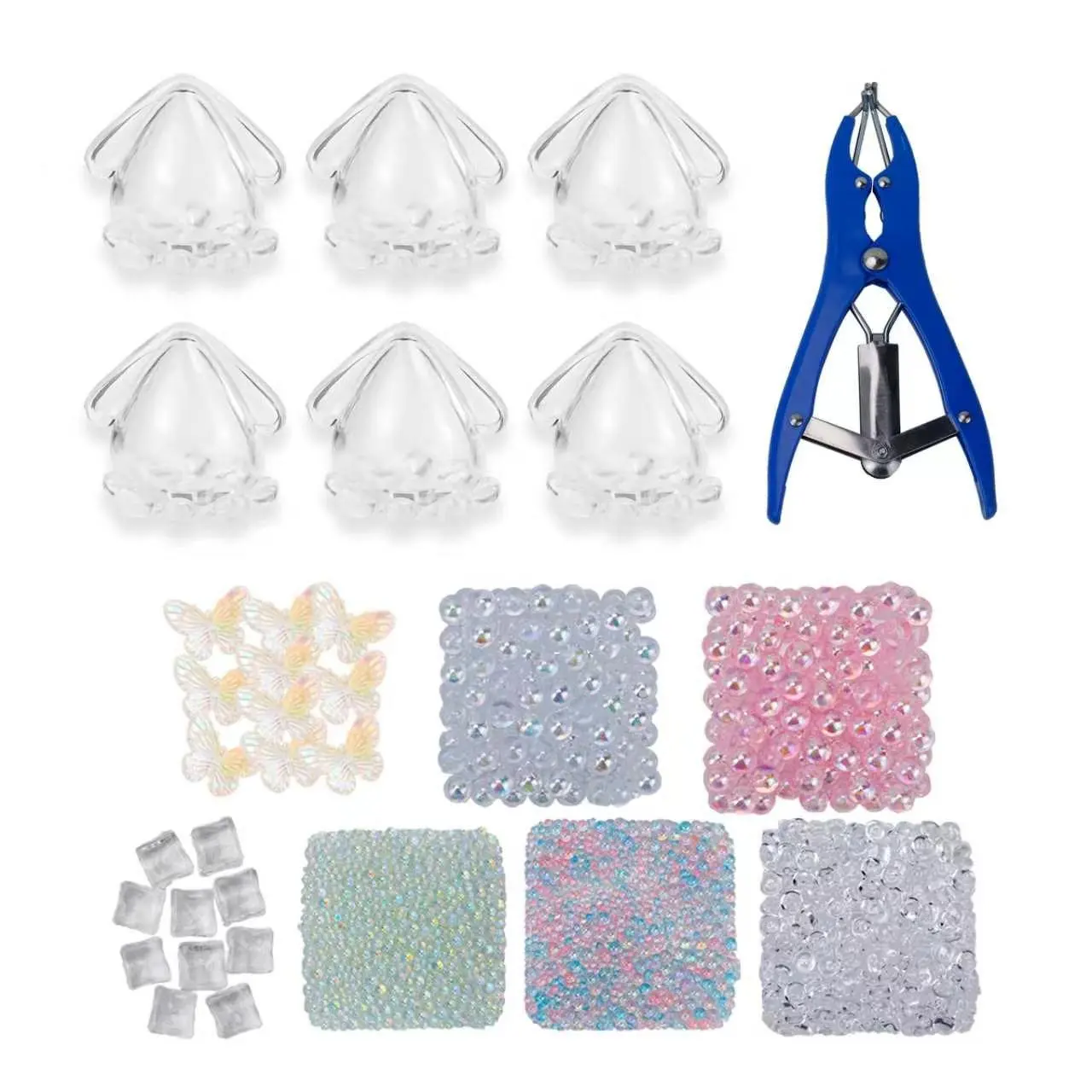 DIY Handmade Stress Ball Set, Squishy Maker, Includes 6 Accessories, 6 Transparent Squid Shape Balls, Handmade Ball Expander, 8 Ties, Perfect Gift, Decompression Squeeze, Calming Stress Ball