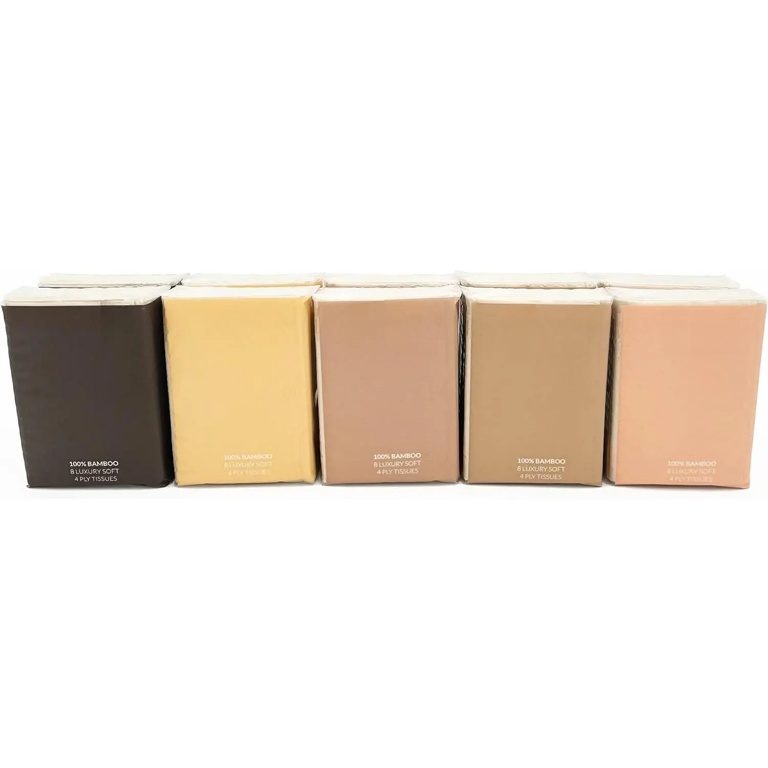 Pocket Tissues, 4-Ply, Unbleached, 10 Pack (8 Tissues per Pack, 80 Tissues Total), , Travel Facial Tissues, Tree-Free, , Soft,  & Sustainable