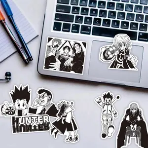 10/30/70pcs Japanese Anime HUNTER×HUNTER Stickers Classic Cool Decals Decoration Laptop Phone Luggage Black White Manga Sticker