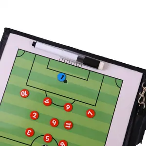 Football Tactical Board Colorful  Basketball Coach Leather Teaching Board Magnetic with Pen