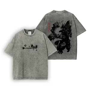 My Hero Academia character Katsuki Bakugo--Short Sleeve Cotton Unisex Retro wash Tee