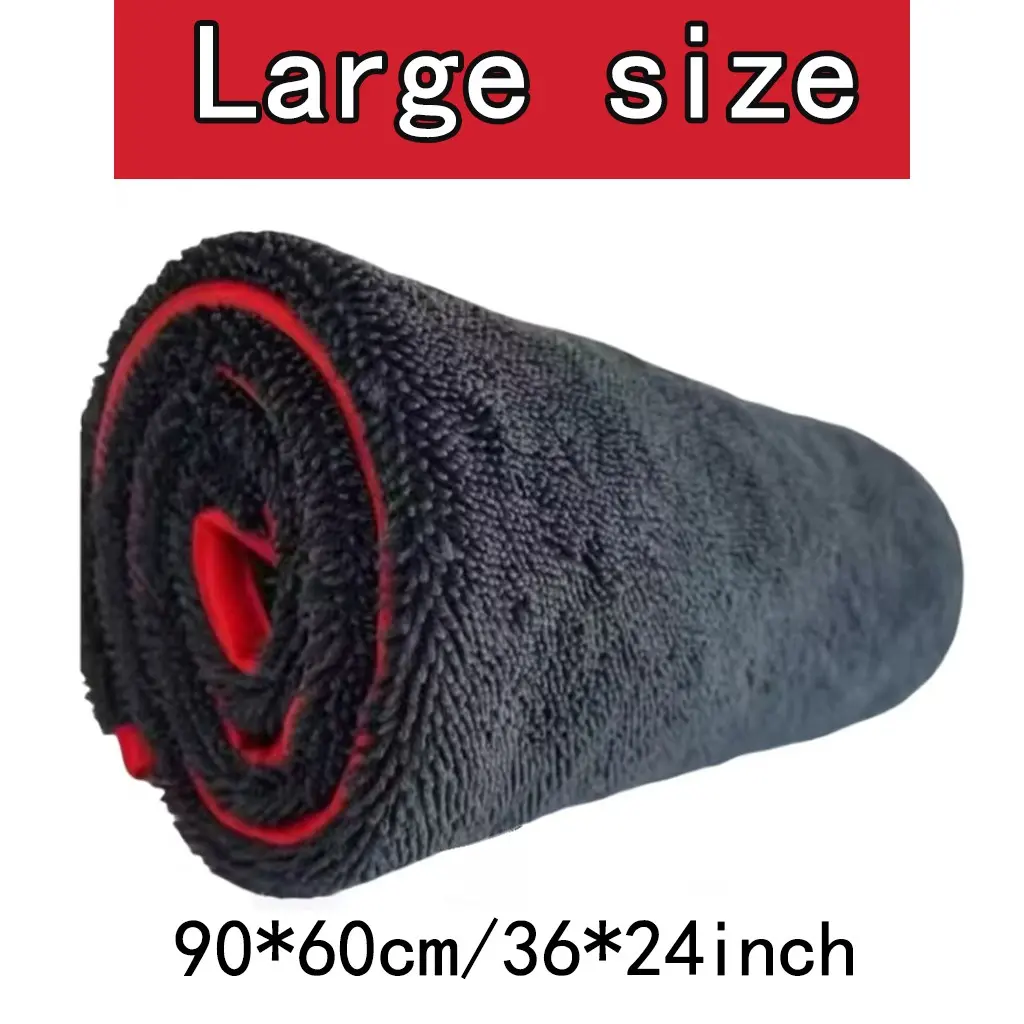 Xxl Extra Large Microfiber Car Towel, Fast Drying Towel, Waterless Quick Dry, Car Cleaning Set, Twist Ring Design, Super Absorbent Thick Technology, Car Wash Accessory, Car Washing Towel