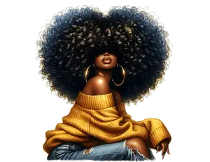 UV DTF STICKERS - 12 Set of Afto Girl Coffee Cup/Mug Stickers