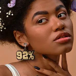 "92%" Earrings - Black Women Who Voted For Kamala Harris