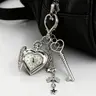Original Hollow Heart Pocket Watch Chain Keychain Zinc Alloy Keychain Metal Keychains Collectibles Design Steampunk Clock Vintage Necklace Pendant Jewelry Watch Men Women Gift Heart Keyring
