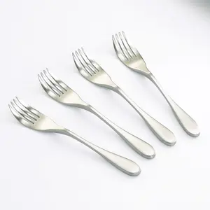 Knork Original Dinner Forks, 4 Piece, Forged Stainless Steel Cutlery Matte
