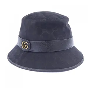Pre-owned GUCCI Canvas Small Leather Goods GG Bucket Hat