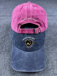 Project Hail Mary Earth Embroidery Hat – Vintage Washed Cotton Baseball Cap, Aesthetic Streetwear Dad Hat