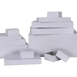 13 count White  Boxes with  of Assorted Sizes with 4 inch Deep Robe Wrapping Boxes Set for Wrapping Christmas Gifts, Birthday, Holiday