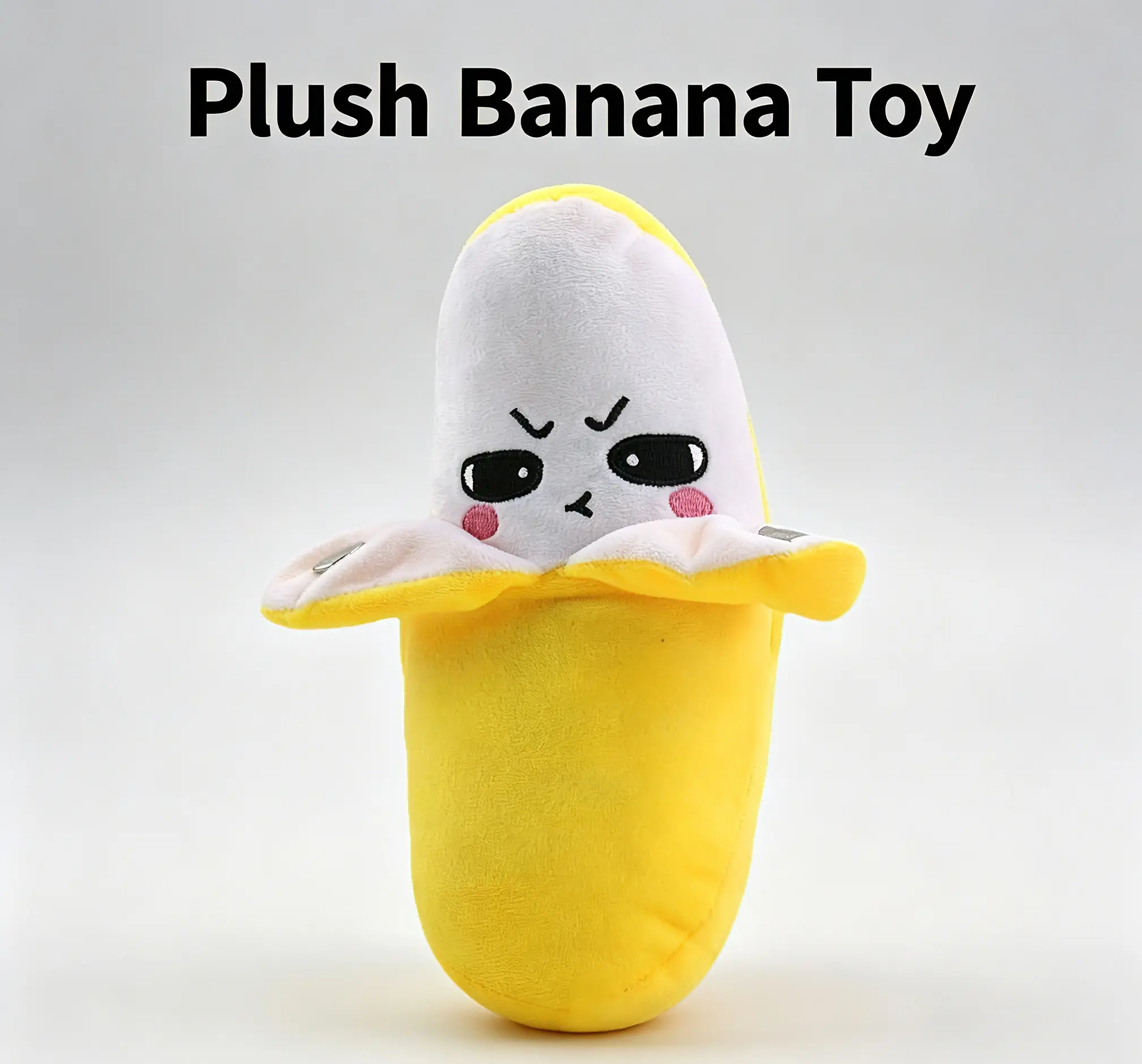 Sassy Grumpy Banana Plushie, Funny Angry Face Peeled Stuffed Toy, Funky Squishy Meme Mood Doll for Toys & Hobbies, Funky Stuffed Toys, Squishy Stuffed Toys