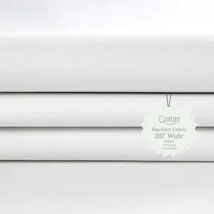 110 Inch Extra Wide Blackout Fabric by The Yard – Triple-Layer Room Darkening Material for DIY Curtains, Drapery Lining & Window Treatments – Black, White, Grey, Navy, Burgundy Polyester Microfiber (Continuous Length)