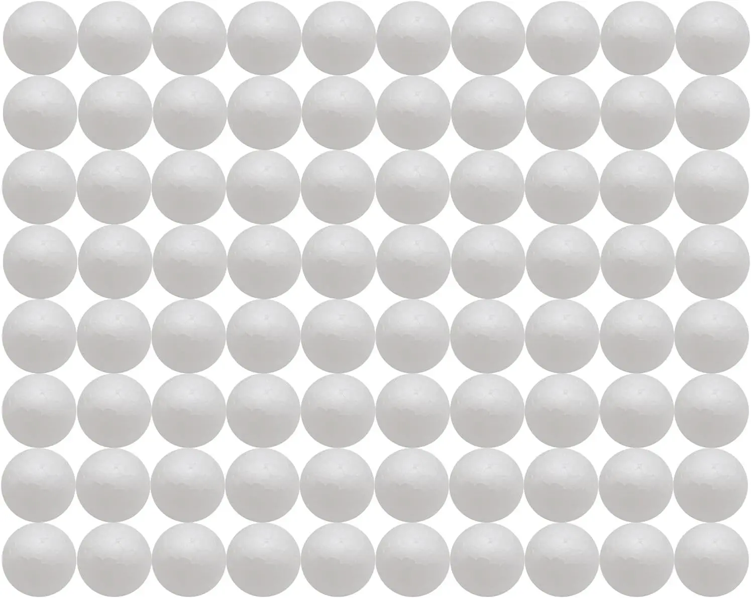 80-Pack 1 Inch Diameter White Smooth Polystyrene Craft Foam Balls, Ideal for DIY Arts and Crafts, Ornaments Making, Home Decoration and School Projects