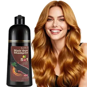 Blonde Brown Hair Dye Shampoo 5 in 1, Herbal & Plant-Based Formula with Natural Ingredients, Nourishing and Gentle Cleansing, Instant Long-Lasting Blonde Brown Hair Color for Men & Women, 500ml
