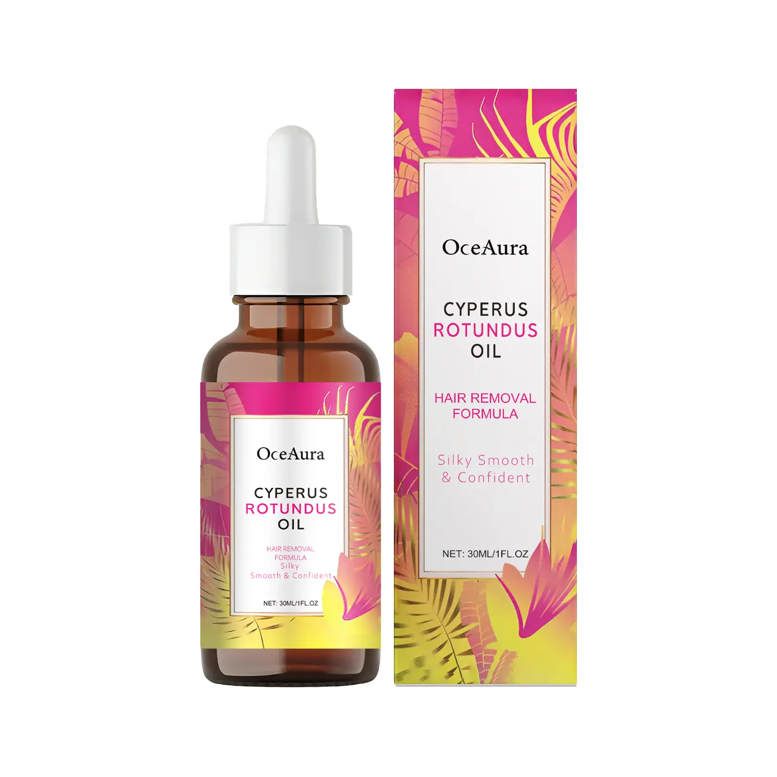 Hair Removal Treatment Oil: Refreshing, Hydrating, and Smooth—Gentle and Non-Irritating Hair Removal Oil for Soft, Smooth Skin, 30 mL / 1 fl. oz.