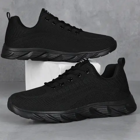 Men's All- Mesh Sneakers, Lightweight Breathable Casual Shoes, Ideal for Work and Outdoor Activities, Comfortable Running and Walking, Mesh Fabric Sneakers