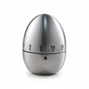 Kitchen Reminder Egg Timer - 60-Minute Stainless Steel Mechanical Countdown Timer with Audible Alarm & Magnetic Attachment for Cooking Office Study Tasks