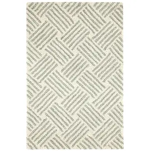 Layers Desert Sage Hand Hooked Wool Rug 10x14