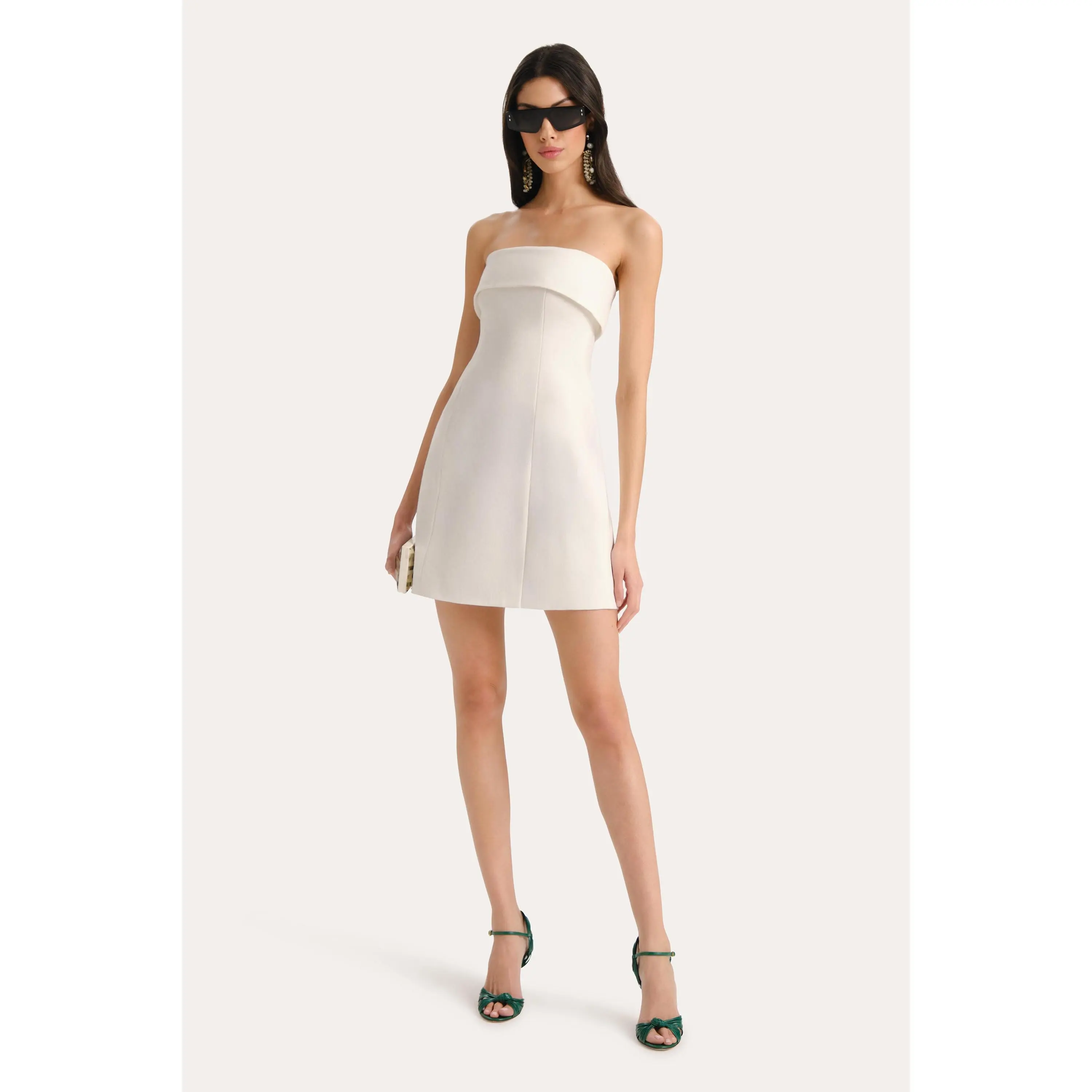 Lauren Linen Foldover Mini Dress