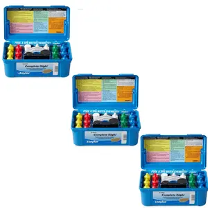 Taylor Swimming Pool Chlorine Bromine Alkalinity Hardness pH DP Test Kit (3) Taylor Swimming Pool Chlorine Bromine Alkalinity Hardness pH DP Test Kit (3)
